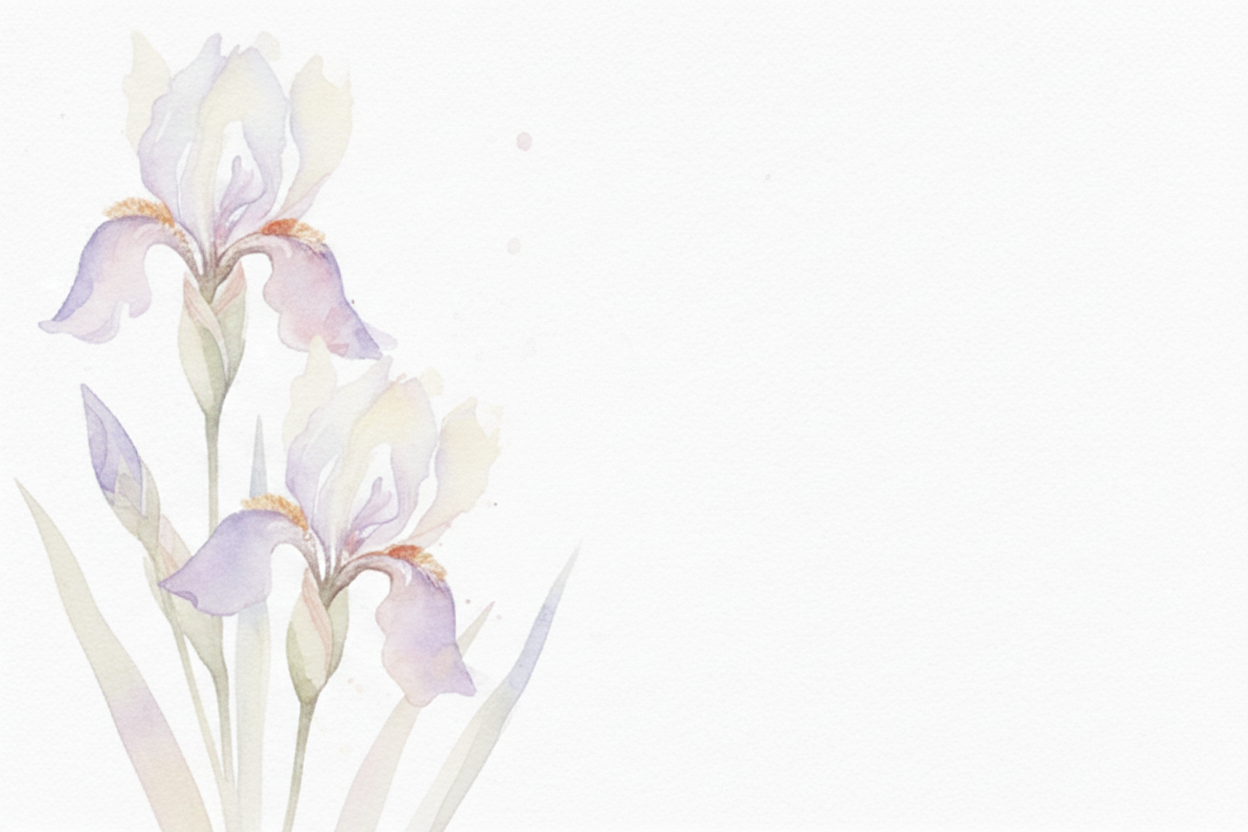 Soft Watercolor Irises